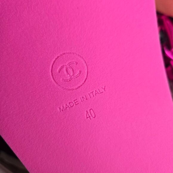 Chanel Pink sandals shoes size 40 New - Picture 10 of 13